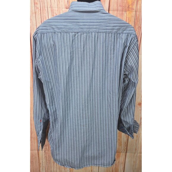 Robert Graham Mens Striped Shirt Long Sleeve Dress Shirt XL Button-Up Textured - Picture 2 of 10